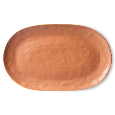 bold &amp; basic ceramics: serving tray brown