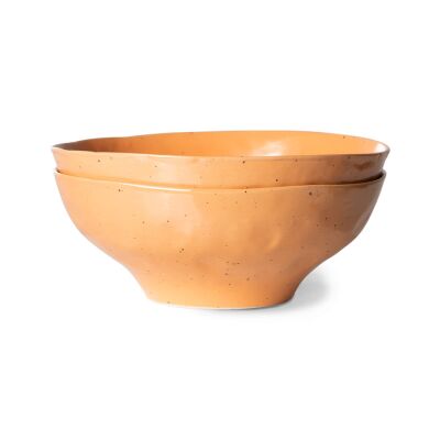 bold &amp; basic ceramics: large bowl orange (set of 2)