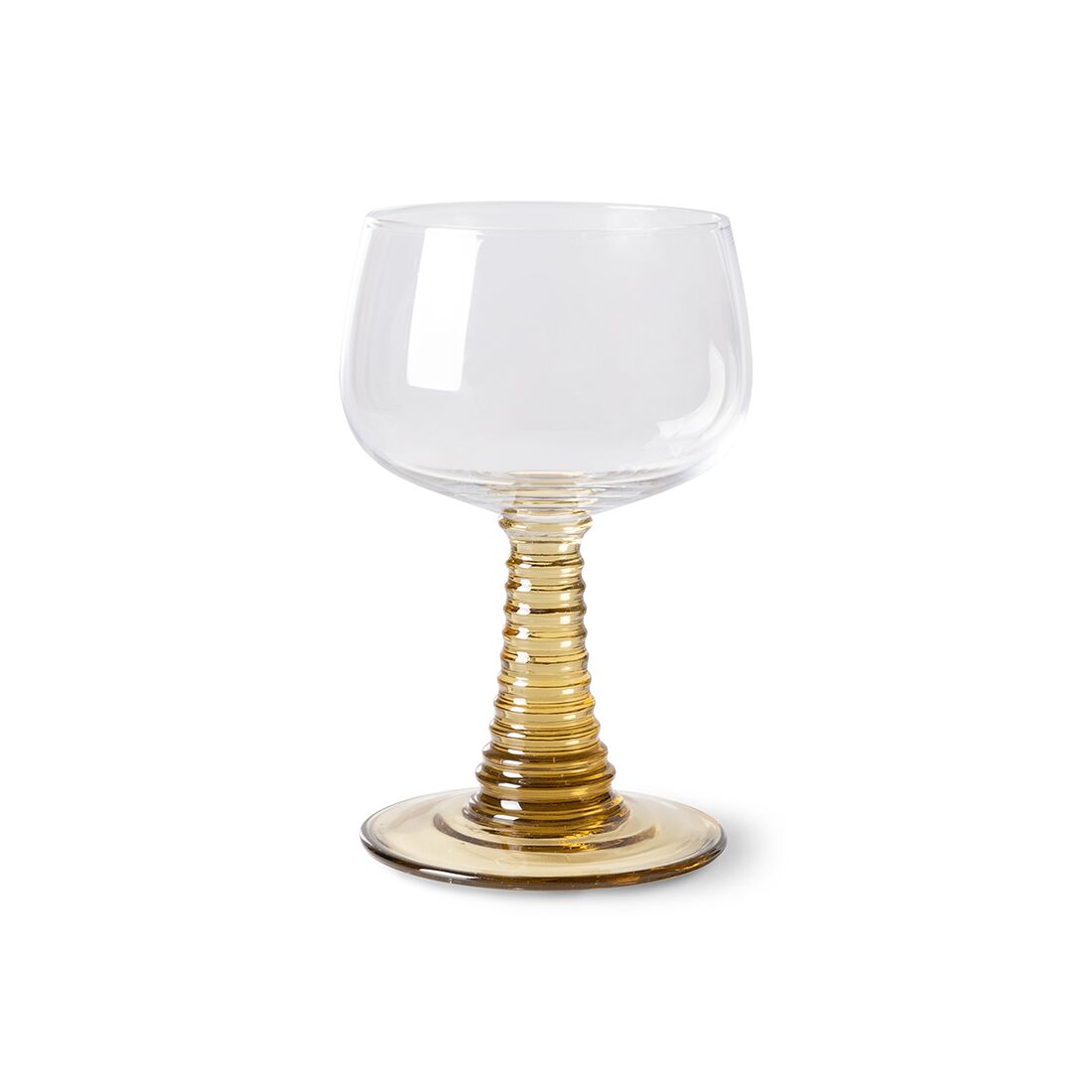 Wine Glasses, Gold Plated Smoky Gradient Party Cocktail Stemmed Glasses, Set of 2